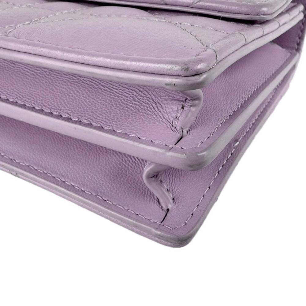 CHRISTIAN DIOR Purple Leather Shoulder Bag - Picture 10 of 13